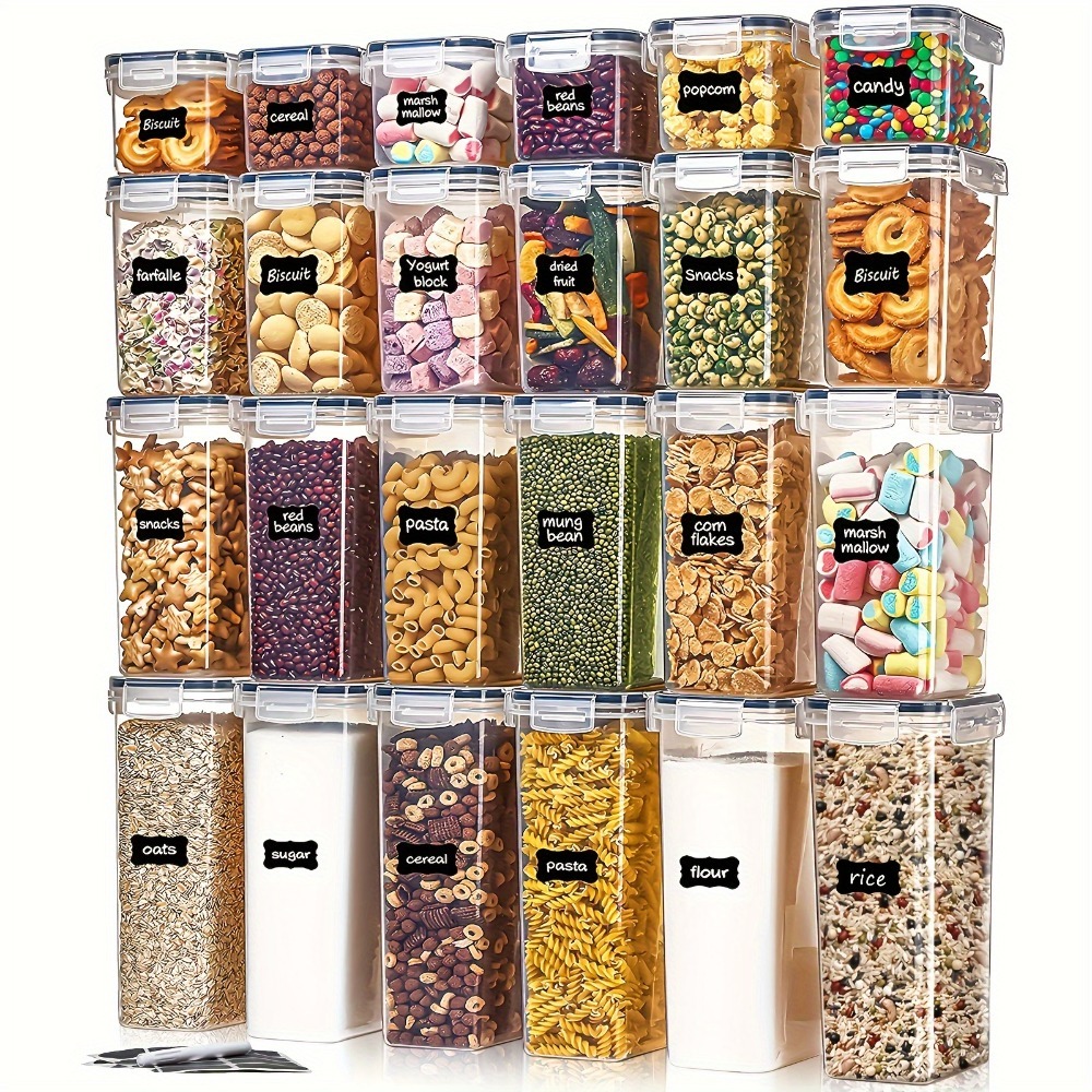 Food Storage Organiser - 24Pcs Food Storage Containers 12 Boxes