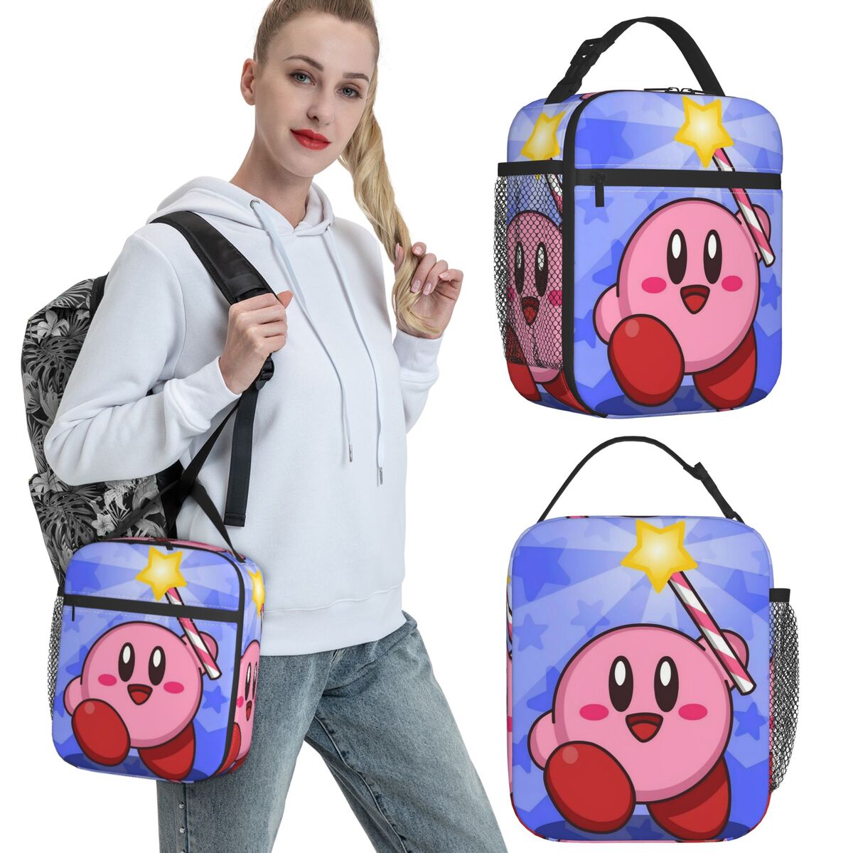Food Storage In Cooler - Pink Kirbys Funny Game Product Insulated