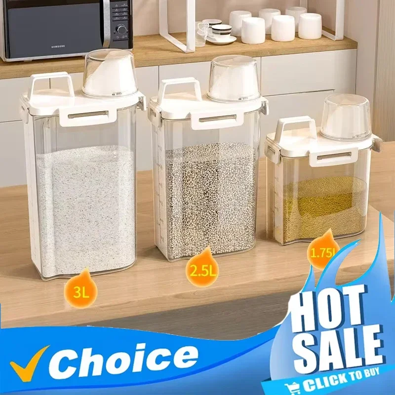 Food Storage Acrylic Containers - 2.5L Covered Moisture-proof Sealed Storage Container