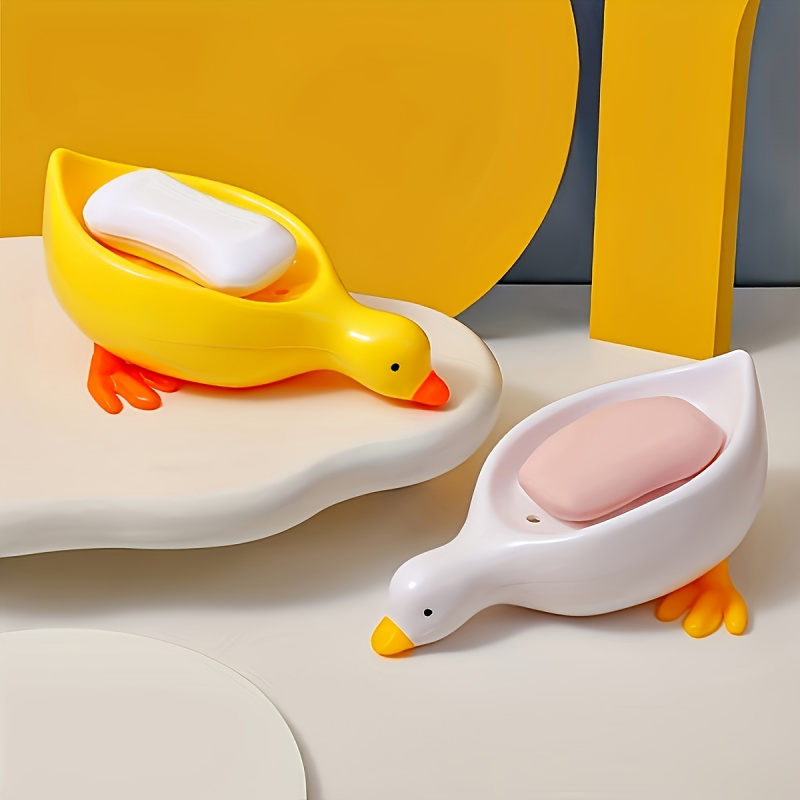 Food Storage Organiser - Duck Soap Dish-Cute Self Draining Soap