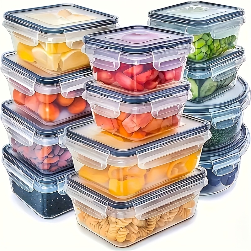 Food Storage Organiser - 8Pcs Set Includes 4 Containers and