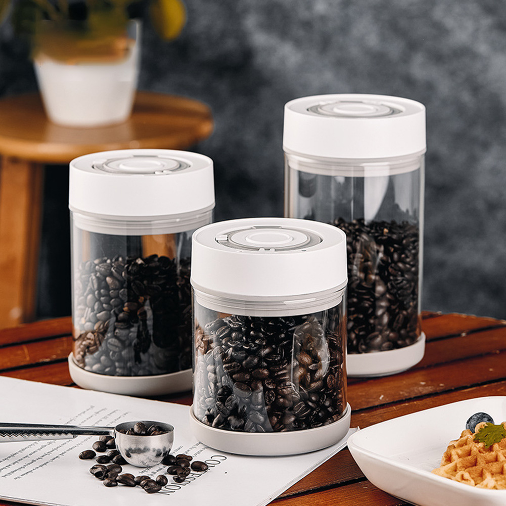 Food Storage Containers Glass - Kitchen Moisture-proof Glass Coffee Bean Jar