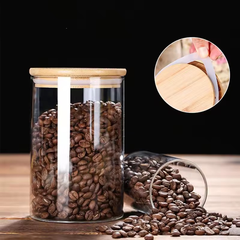 Food Storage Jar Glass - Sealed Jar, High-quality Glass Transparent Container,