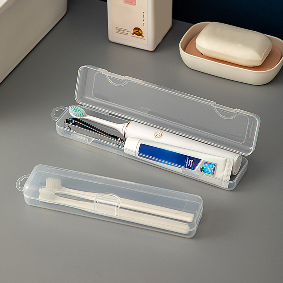 Food Storage Organiser - WORTHBUY Toothbrush Box Transparent Organizer Case