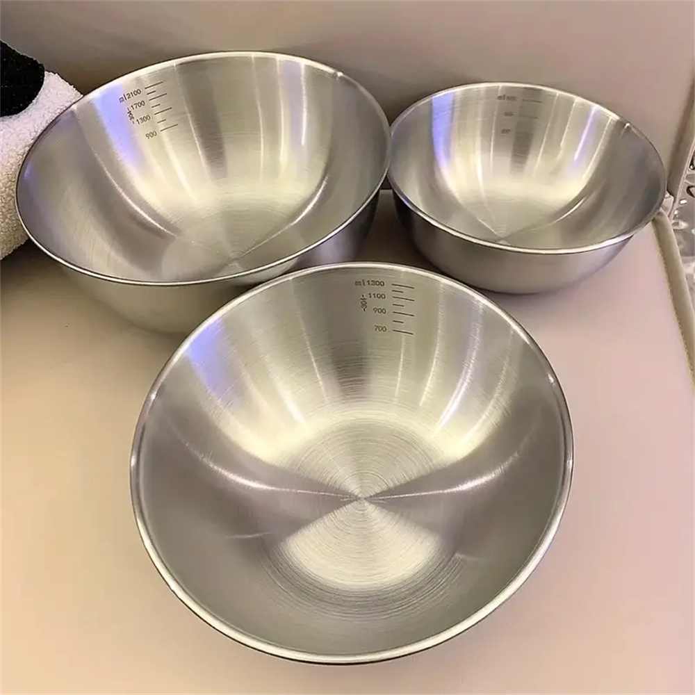 Food Storage Essentials - 1-3 Stainless Steel Bowl Set with