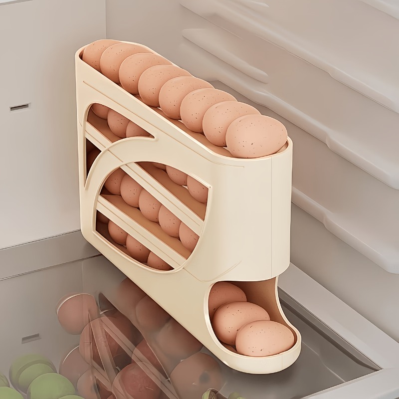 Food Storage Quart - 1Pcs Auto Rolling Egg Dispenser Fridge