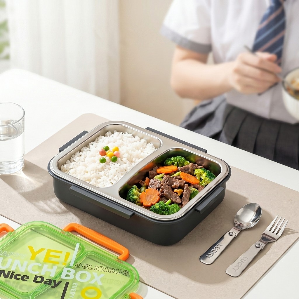 Food Storage Quart - Microwavable 304 Stainless Steel Bento Lunch