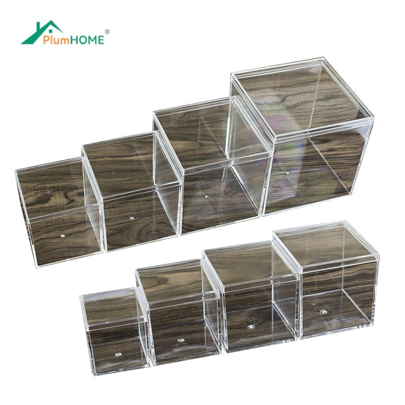 Food Storage Acrylic Containers - 1Pc Transparent Acrylic Boxes With Cover