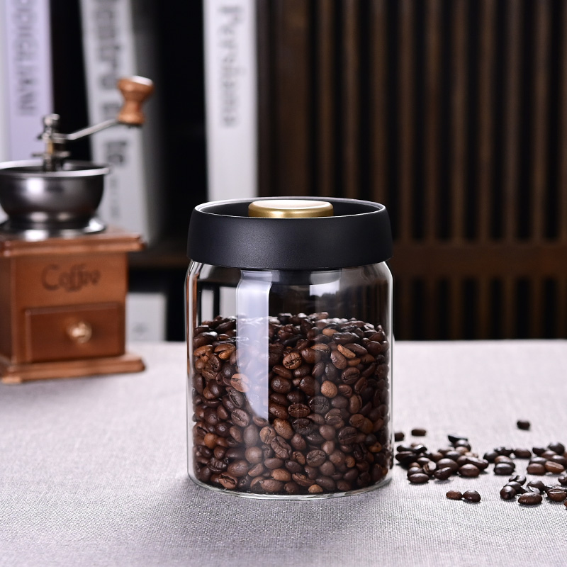Coffee Bean Storage Jar, Vacuu - Food Storage Jar Glass review and price
