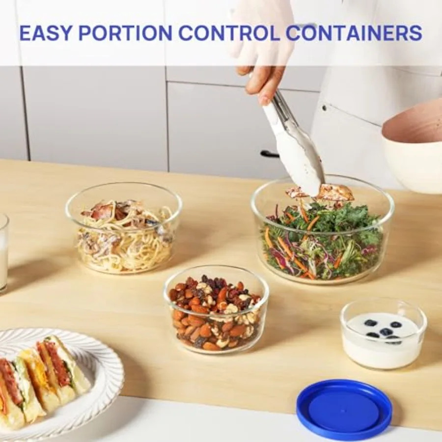 4 Pack Glass Bowls with Lids 1 - Food Storage Containers Glass review and price
