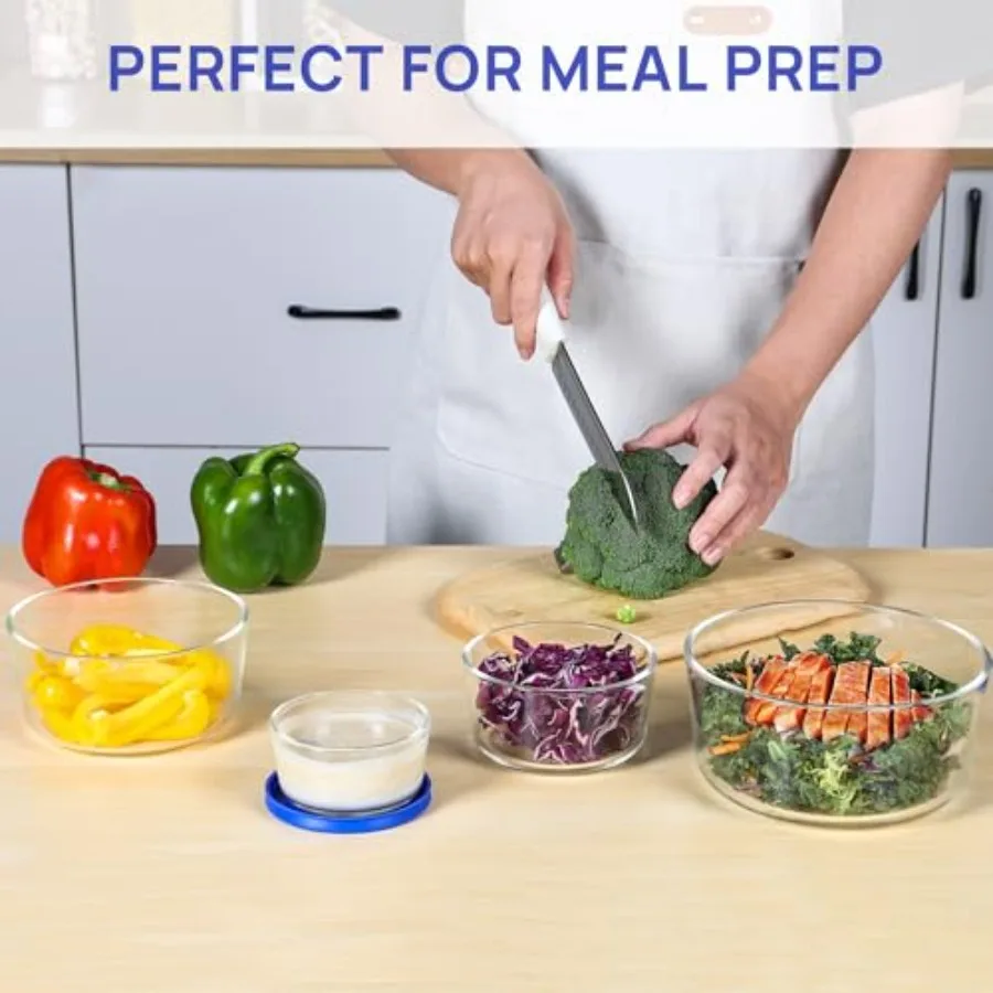 4 Pack Glass Bowls with Lids 1 - Food Storage Containers Glass review and price