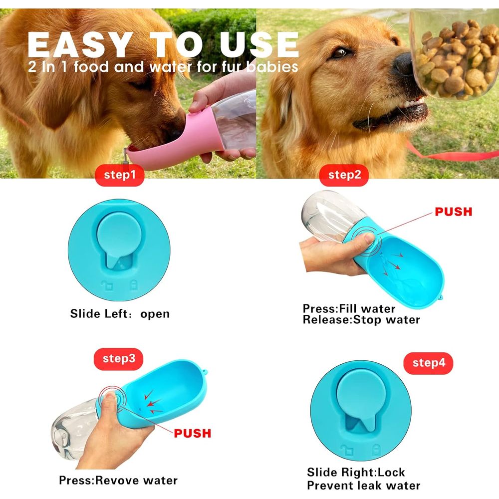 Dog Water Bottle with Food Con - Food Storage Essentials review and price