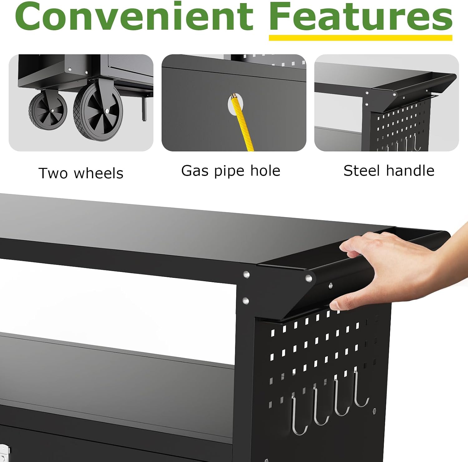 Outdoor Grill Cart Table With  - Food Storage Table review and price