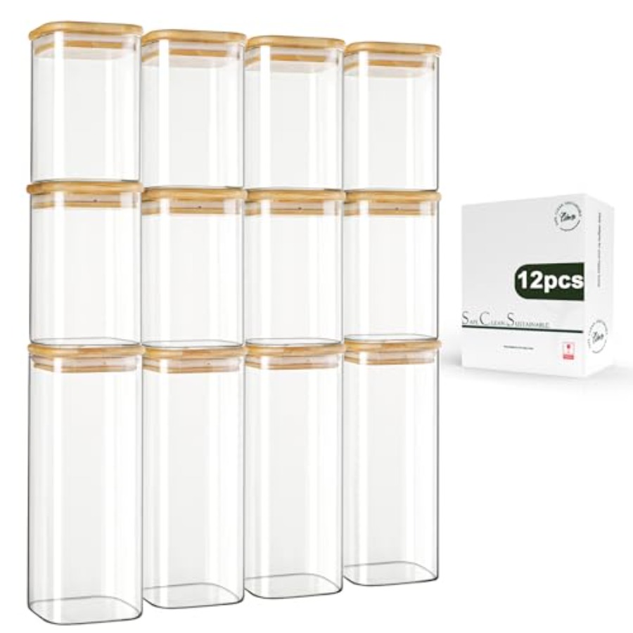 12-Pack Square Glass Storage J - Food Storage Containers Glass review and price