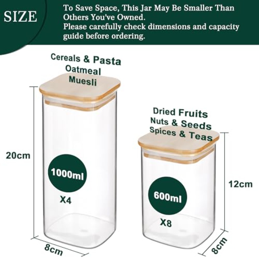 12-Pack Square Glass Storage J - Food Storage Containers Glass review and price