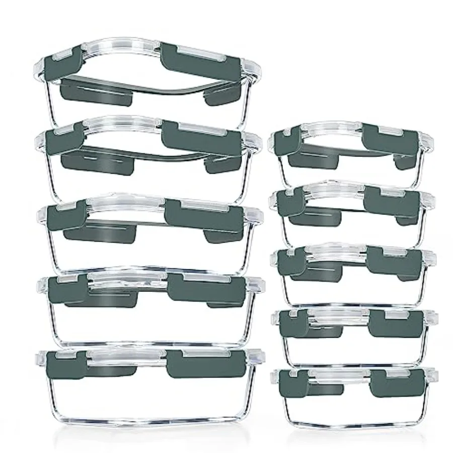 10 Pack Glass Meal Prep Contai - Food Storage Containers Glass review and price