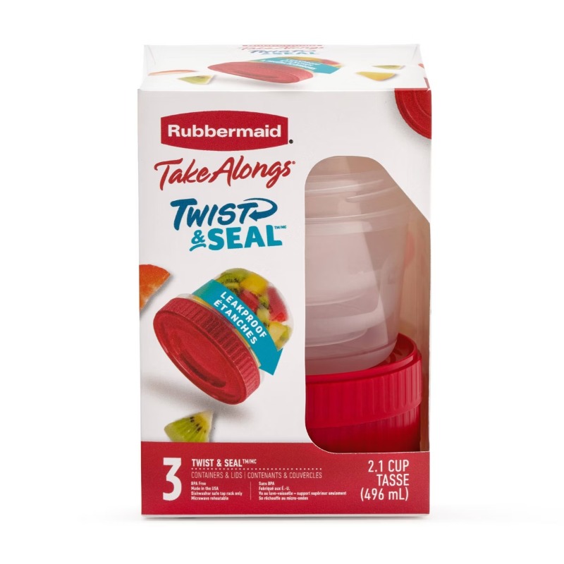 3pc TakeAlongs Twist & Seal 2. - Food Storage Acrylic Containers review and price