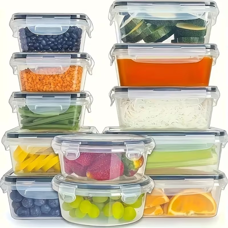 4-Piece Clear Food Storage Con - Food Storage Vegetables review and price