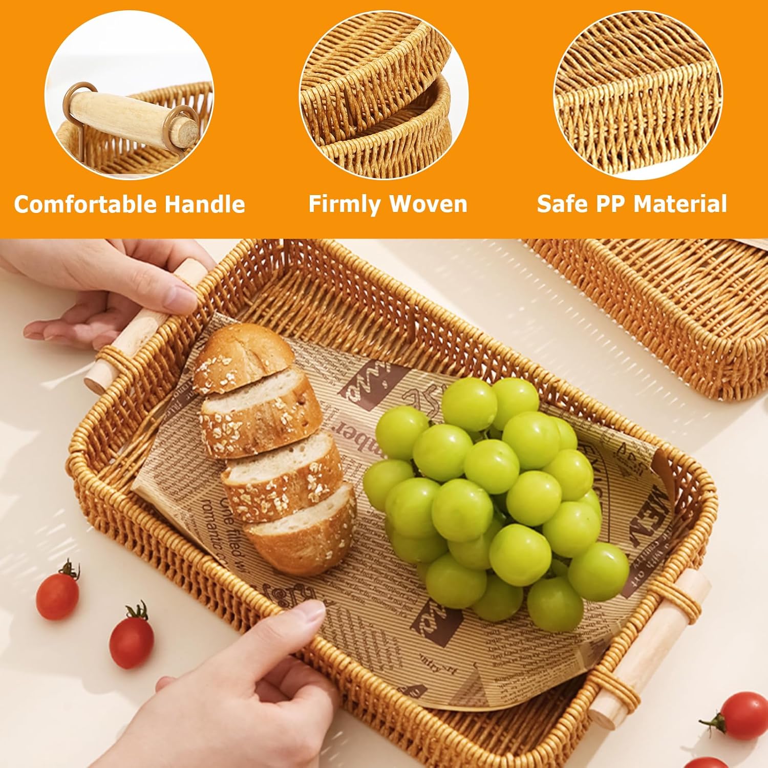Wicker Tray Rectangular Rattan - Food Storage Essentials review and price