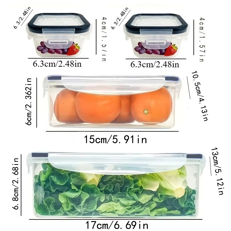 8Pcs Set Includes 4 Containers - Food Storage Organiser review and price