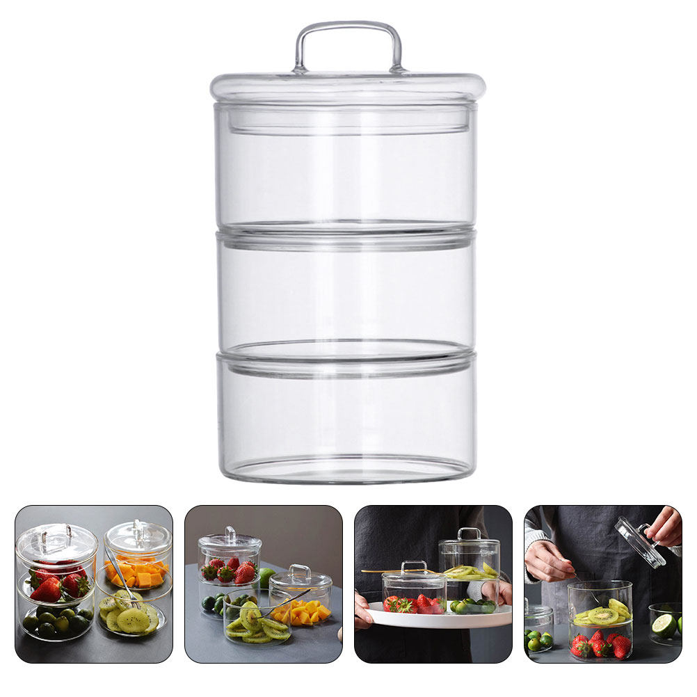 1Set Clear Glass Storage Bowl  - Food Storage Containers Glass review and price