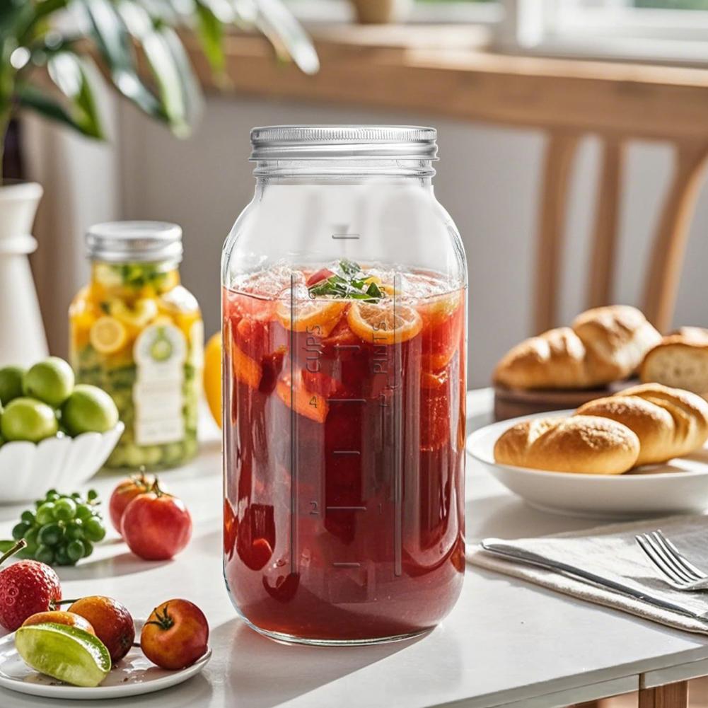 2000ML Wide Mouth Mason Glass  - Food Storage Jar Glass review and price