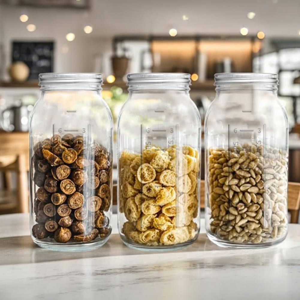 2000ML Wide Mouth Mason Glass  - Food Storage Jar Glass review and price