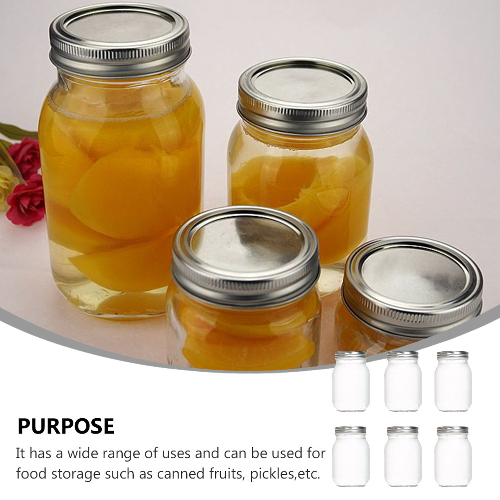 6Pcs Transparent Round Glass J - Food Storage Jar Glass review and price