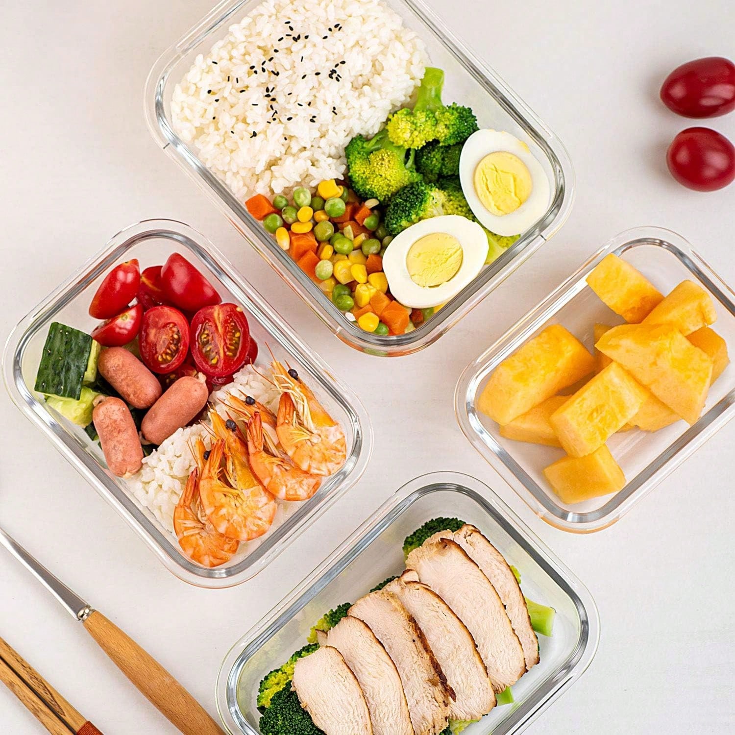 10 Pack Glass Meal Prep Contai - Food Storage Containers Glass review and price