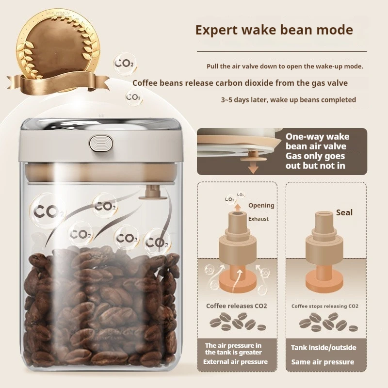 Vacuum Food Grade Coffee Bean  - Food Storage Acrylic Containers review and price