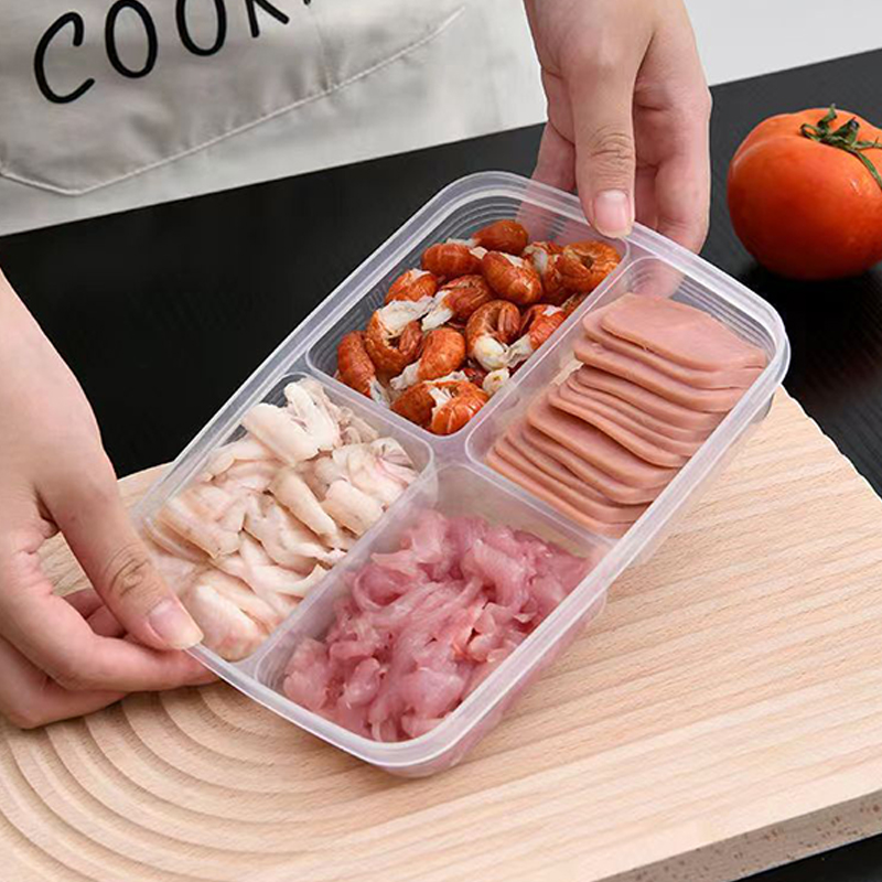 New【4 Grids Plastic Storage Bo - Food Storage Quart review and price