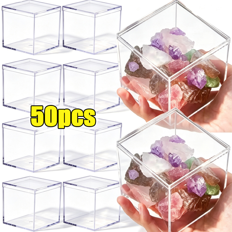1-50pcs Transparent Acrylic Bo - Food Storage Acrylic Containers review and price