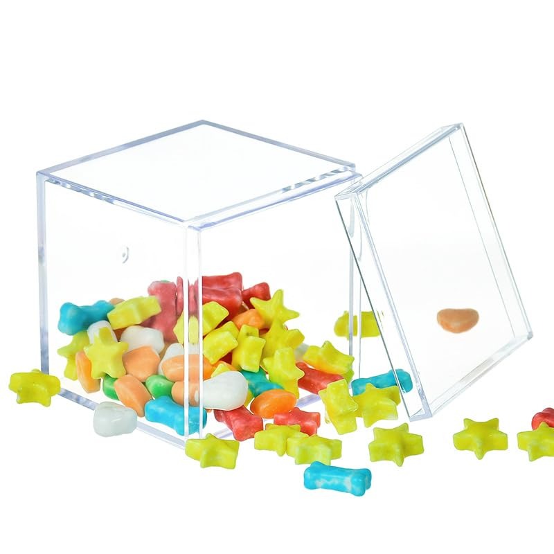 1-50pcs Transparent Acrylic Bo - Food Storage Acrylic Containers review and price