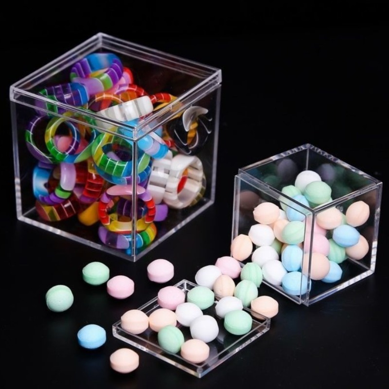 1-50pcs Transparent Acrylic Bo - Food Storage Acrylic Containers review and price