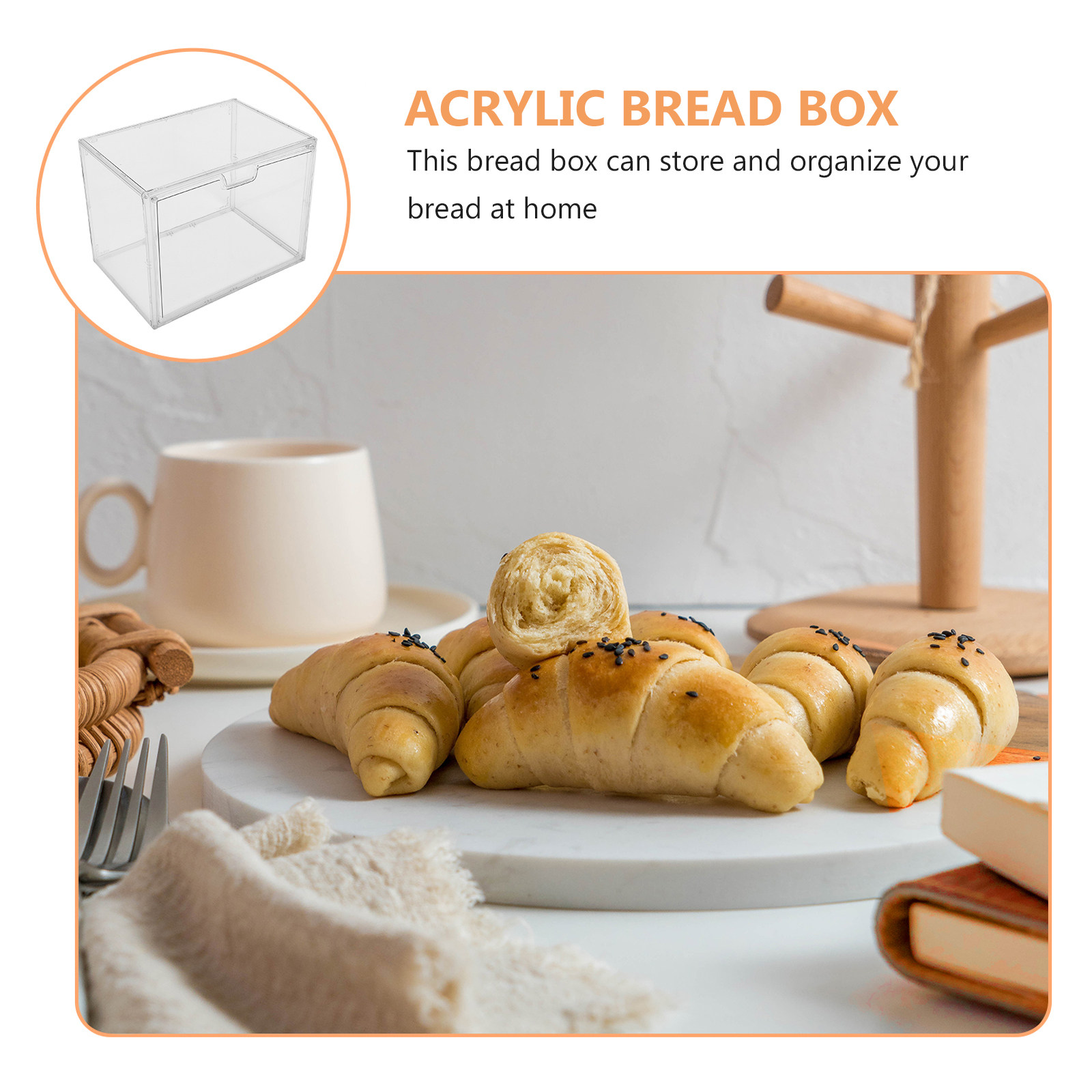 Acrylic Transparent Bread Box  - Food Storage Acrylic Containers review and price