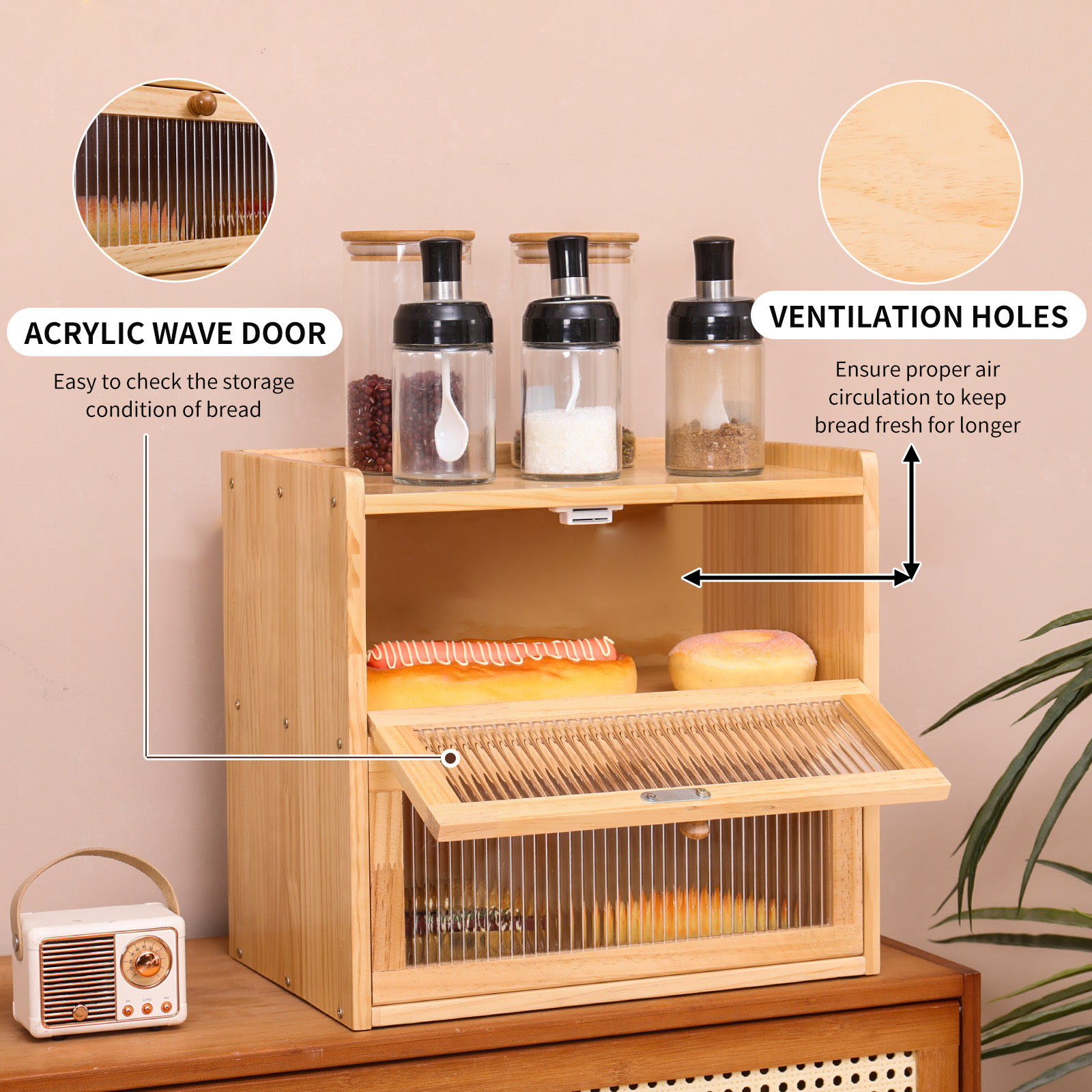 Bread Box Homemade Bread Bin H - Food Storage Acrylic Containers review and price