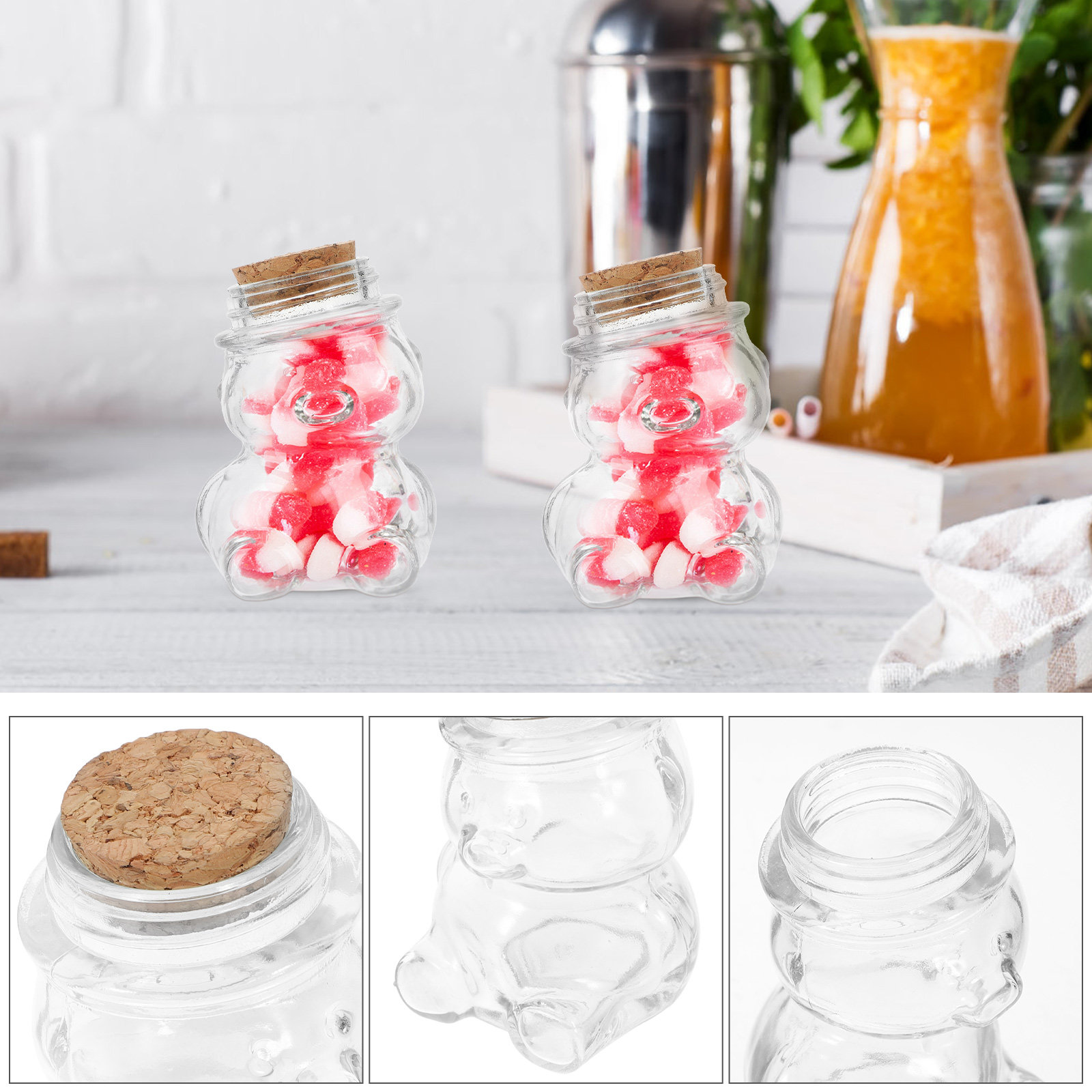 4Pcs Glass Candy Jar Set Trans - Food Storage Containers Glass review and price