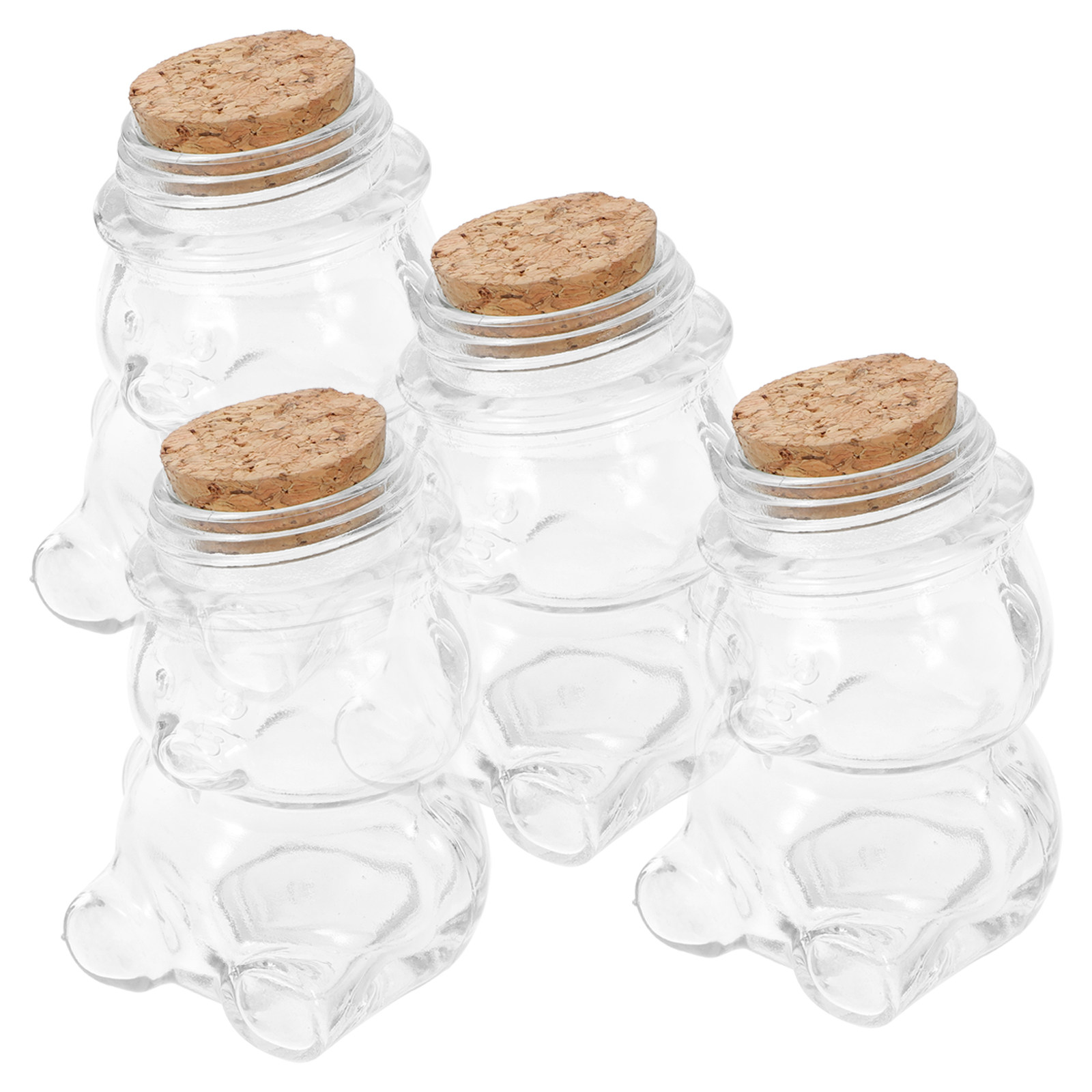 4Pcs Glass Candy Jar Set Trans - Food Storage Containers Glass review and price