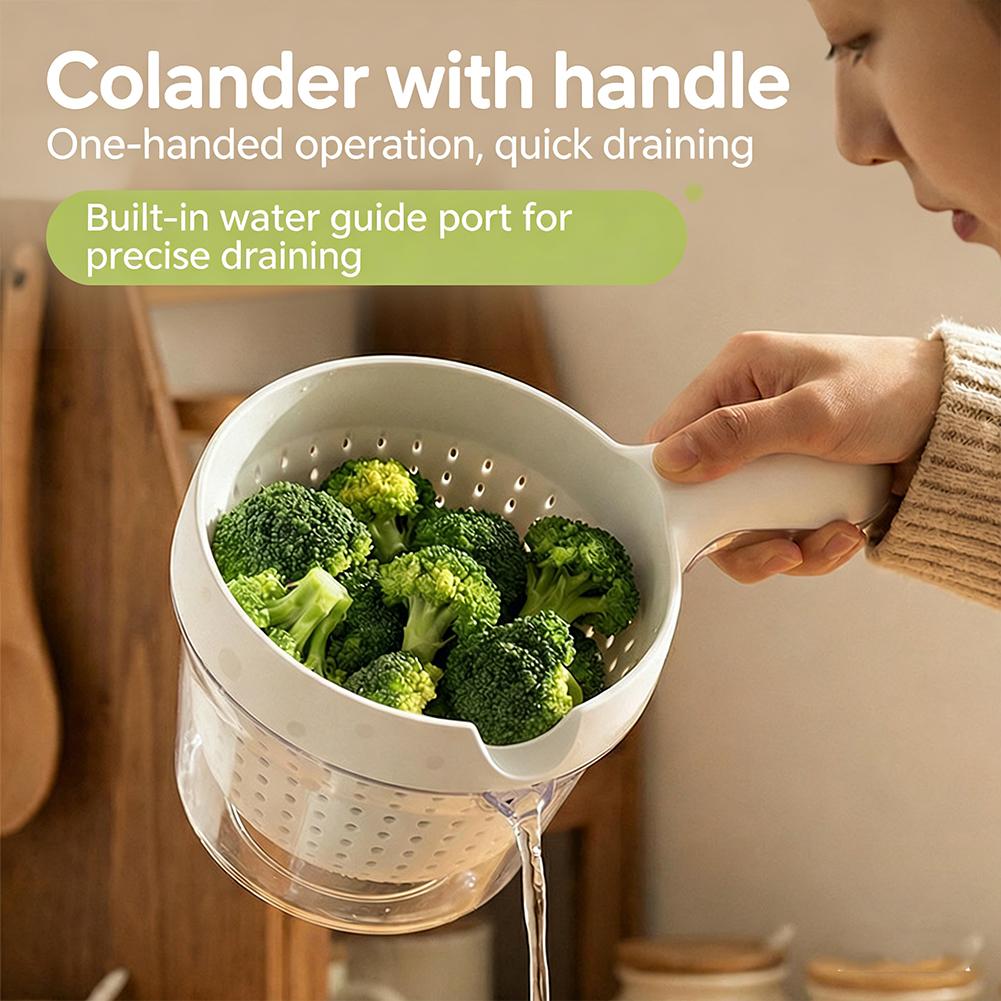 2 In 1 Double Drain Basket Wit - Food Storage Vegetables review and price