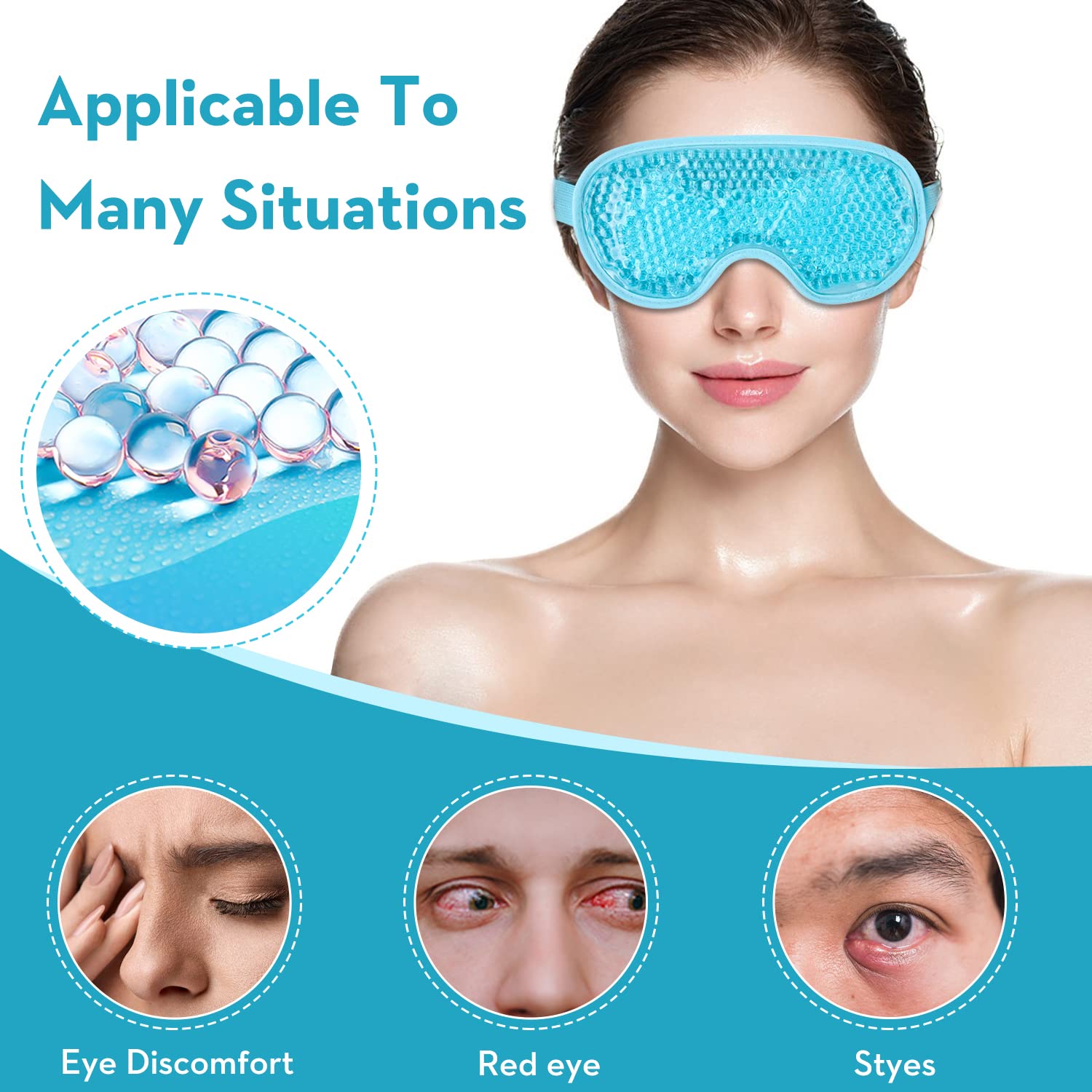Cooling Eye Mask Gel Eye Mask  - Cold Pack Ice Gel review and price