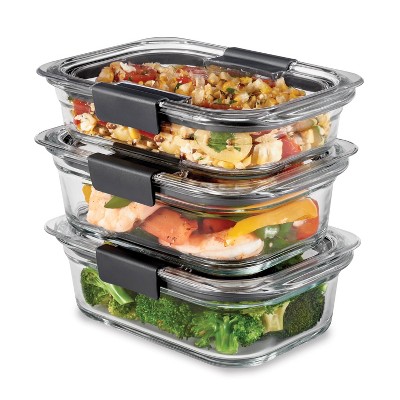 Rubbermaid 6pc (set of 3) Bril - Food Storage Containers Glass review and price