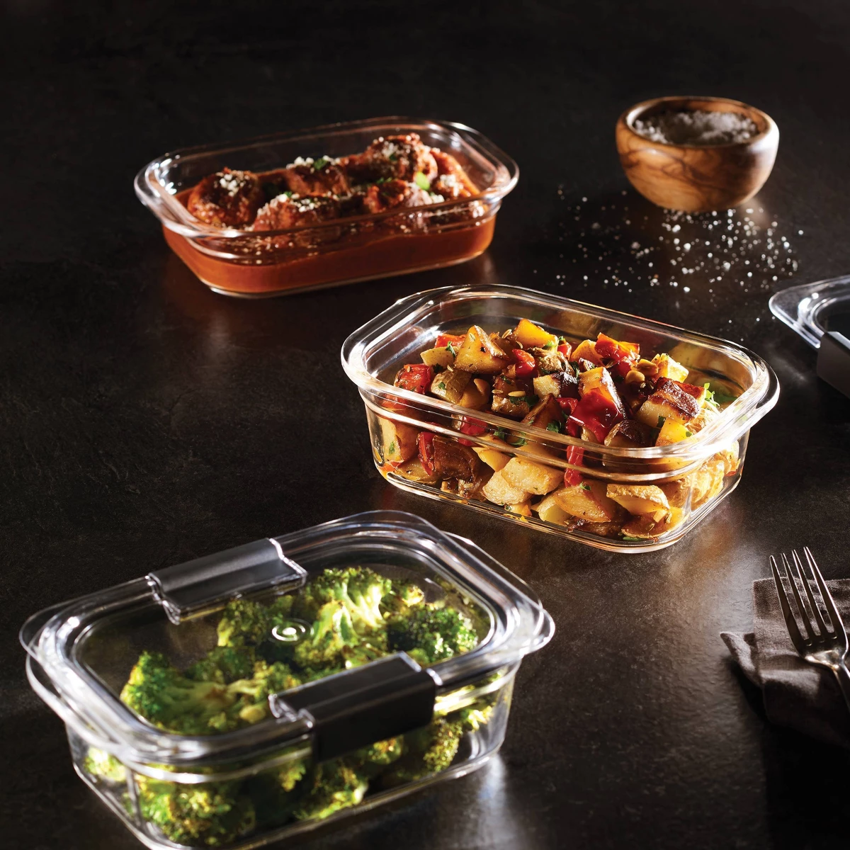 Rubbermaid 6pc (set of 3) Bril - Food Storage Containers Glass review and price