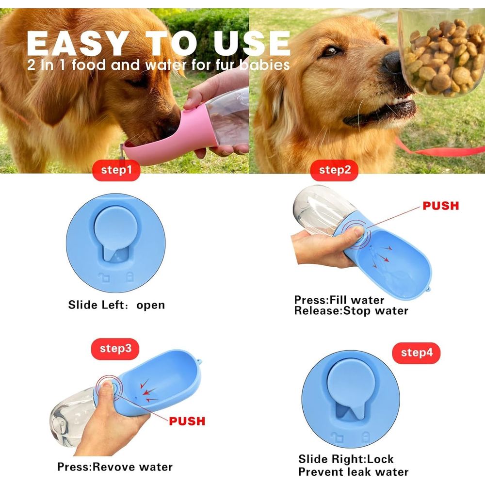 Dog Water Bottle with Food Con - Food Storage Essentials review and price