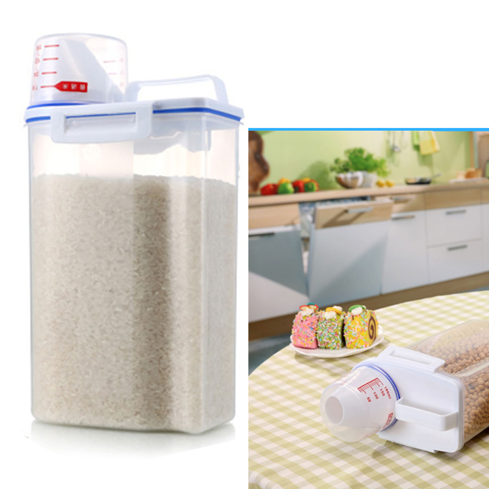 Cereal Container Rice Storage  - Food Storage Acrylic Containers review and price